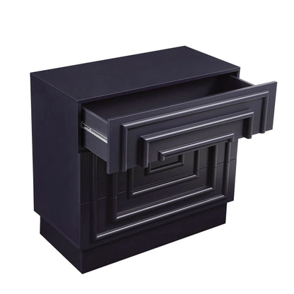 DUS-CC2-04267 Grade-B Dusk Harlow 3 Drawer Chest - Midnight RRP £199.00