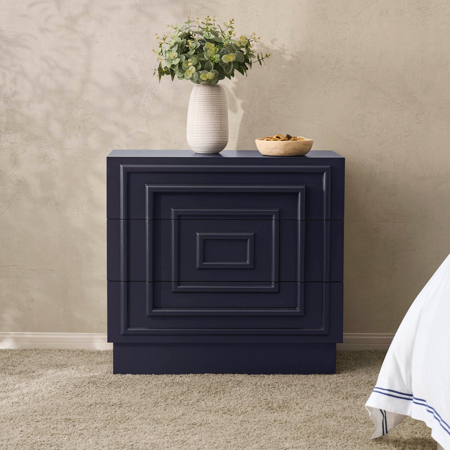 DUS-CC2-04267 Grade-B Dusk Harlow 3 Drawer Chest - Midnight RRP £199.00