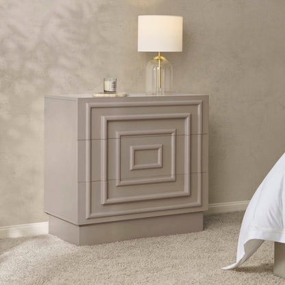 DUS-CC2-03966 Grade-B Dusk Harlow 3 Drawer Chest - Taupe RRP £199.00