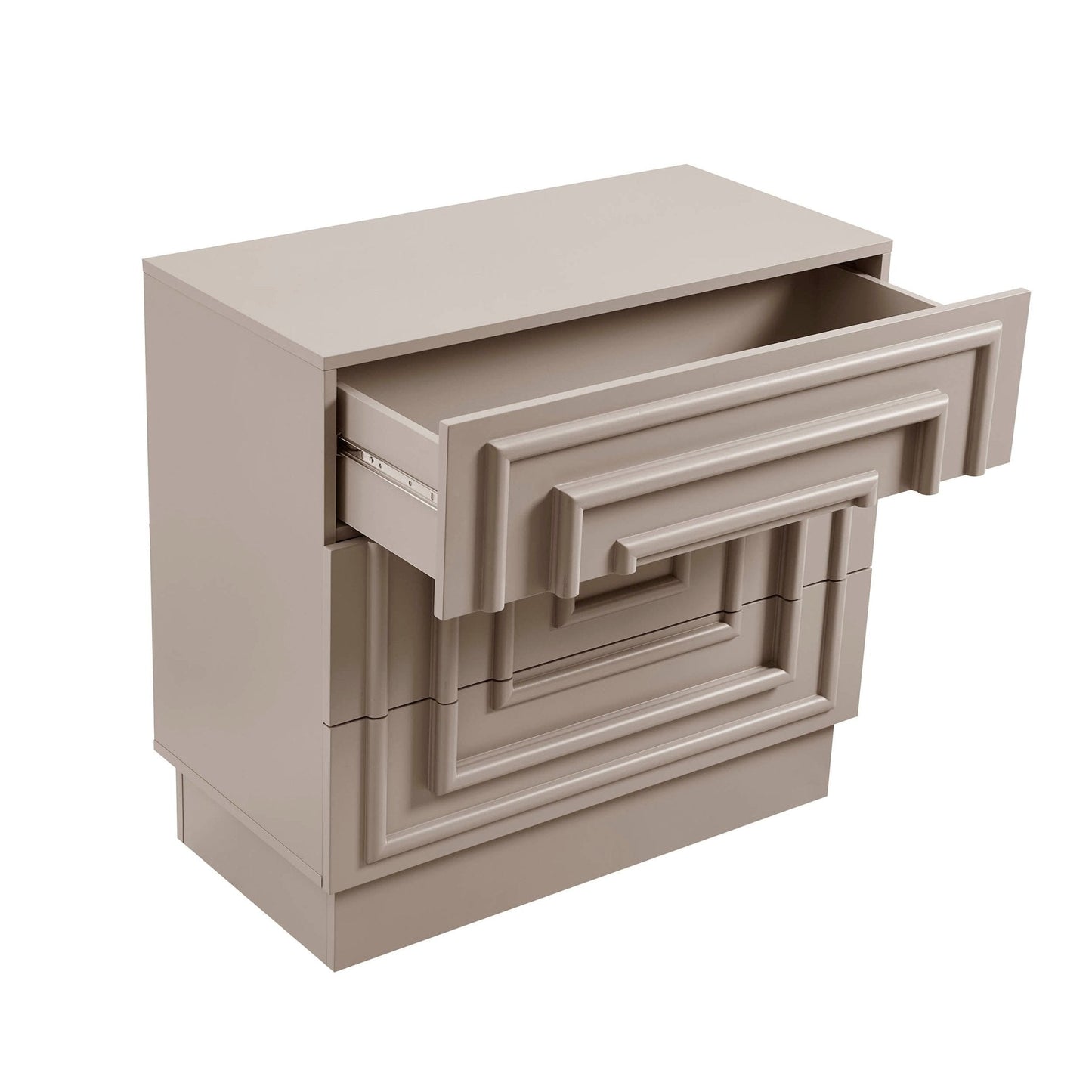 DUS-CC2-03966 Grade-B Dusk Harlow 3 Drawer Chest - Taupe RRP £199.00