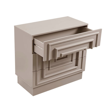 DUS-CC2-03966 Grade-B Dusk Harlow 3 Drawer Chest - Taupe RRP £199.00