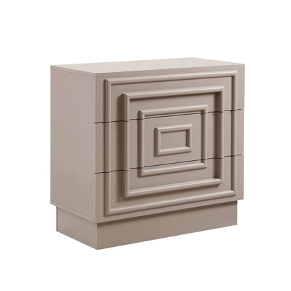 DUS-CC2-03966 Grade-B Dusk Harlow 3 Drawer Chest - Taupe RRP £199.00