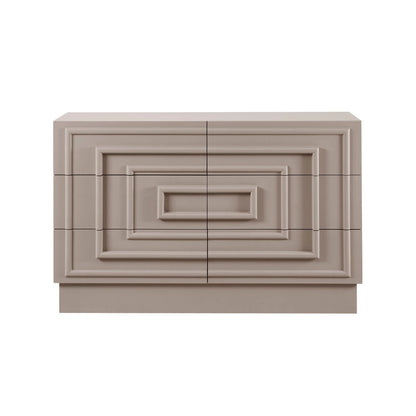 DUS-CC2-04164 Grade-B Dusk Harlow 6 Drawer Chest - Taupe RRP £269.00