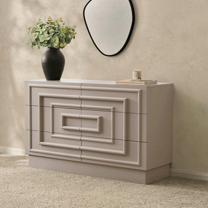 DUS-CC2-04164 Grade-B Dusk Harlow 6 Drawer Chest - Taupe RRP £269.00