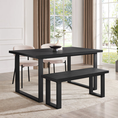 DUS-CC2-04770 Grade-B Dusk Harper 4-6 Seater Dining Table - Black RRP £229.00
