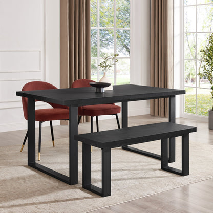 DUS-GOL-05239 Grade-B Dusk Harper 4-6 Seater Dining Table - Black RRP £229