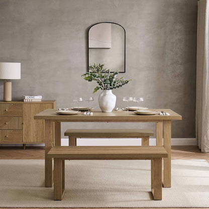 DUS-CC2-04448 Grade-B Dusk Harper 4-6 Seater Dining Table - Light Wood RRP £229.00