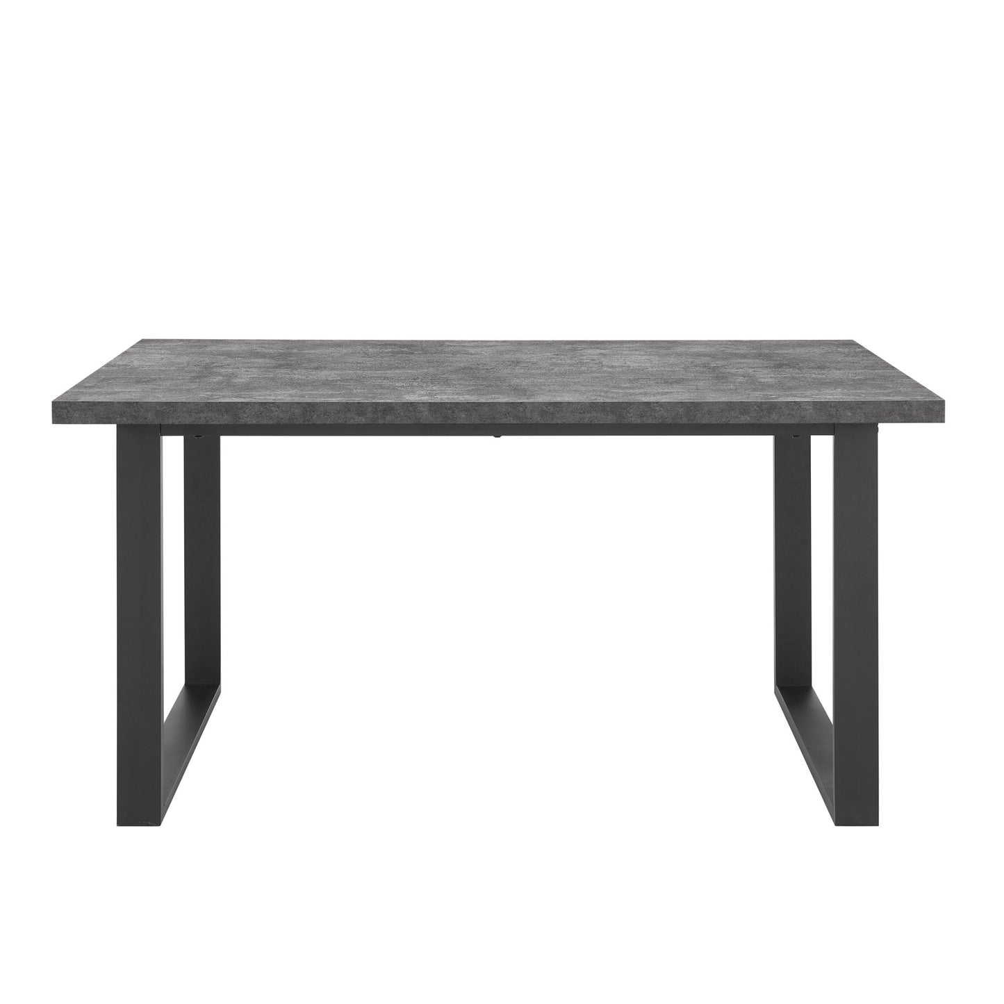 CCG-STO-00475 Grade-B Dusk Harper 4-6 Seater Dining Table - Stone/Black RRP £229.00
