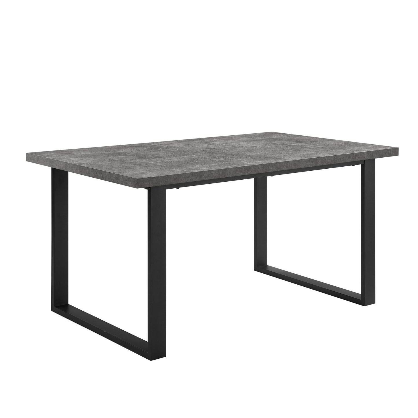 CCG-STO-00475 Grade-B Dusk Harper 4-6 Seater Dining Table - Stone/Black RRP £229.00