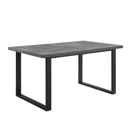 CCG-STO-00475 Grade-B Dusk Harper 4-6 Seater Dining Table - Stone/Black RRP £229.00