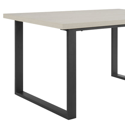 DUS-GOL-10657 Grade-B Dusk Harper 4-6 Seater Dining Table - Wood/Black RRP £229