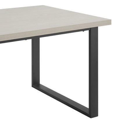 DUS-GOL-10657 Grade-B Dusk Harper 4-6 Seater Dining Table - Wood/Black RRP £229