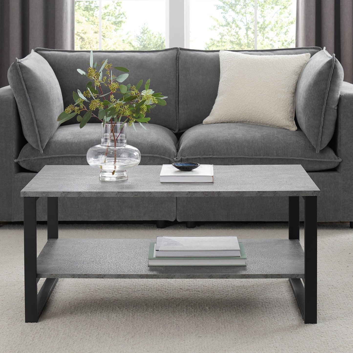 DUS-GOL-04871 Grade-B Dusk Harper Coffee Table - Concrete Effect RRP £89