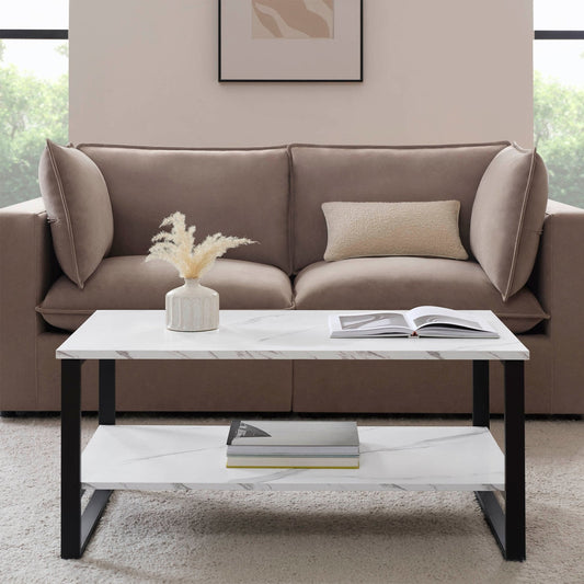 DUS-GOL-03200 Grade-B Dusk Harper Coffee Table - Marble RRP £89