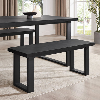 DUS-GOL-07438 Grade-B Dusk Harper Dining Bench - Black RRP £99