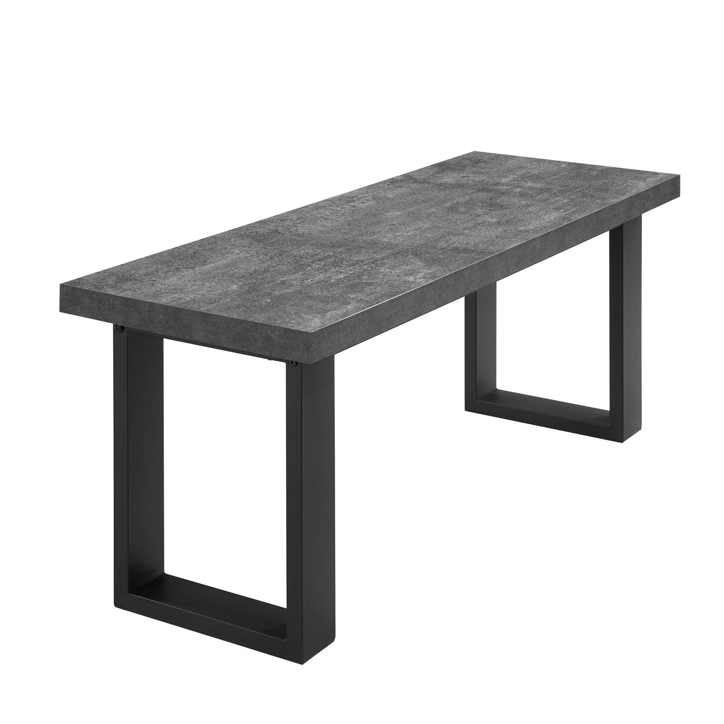 DUS-GOL-00932 Grade-B Dusk Harper Dining Bench - Stone/Black RRP £99