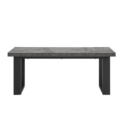 DUS-GOL-03199 Grade-B Dusk Harper Dining Bench - Stone/Black RRP £99