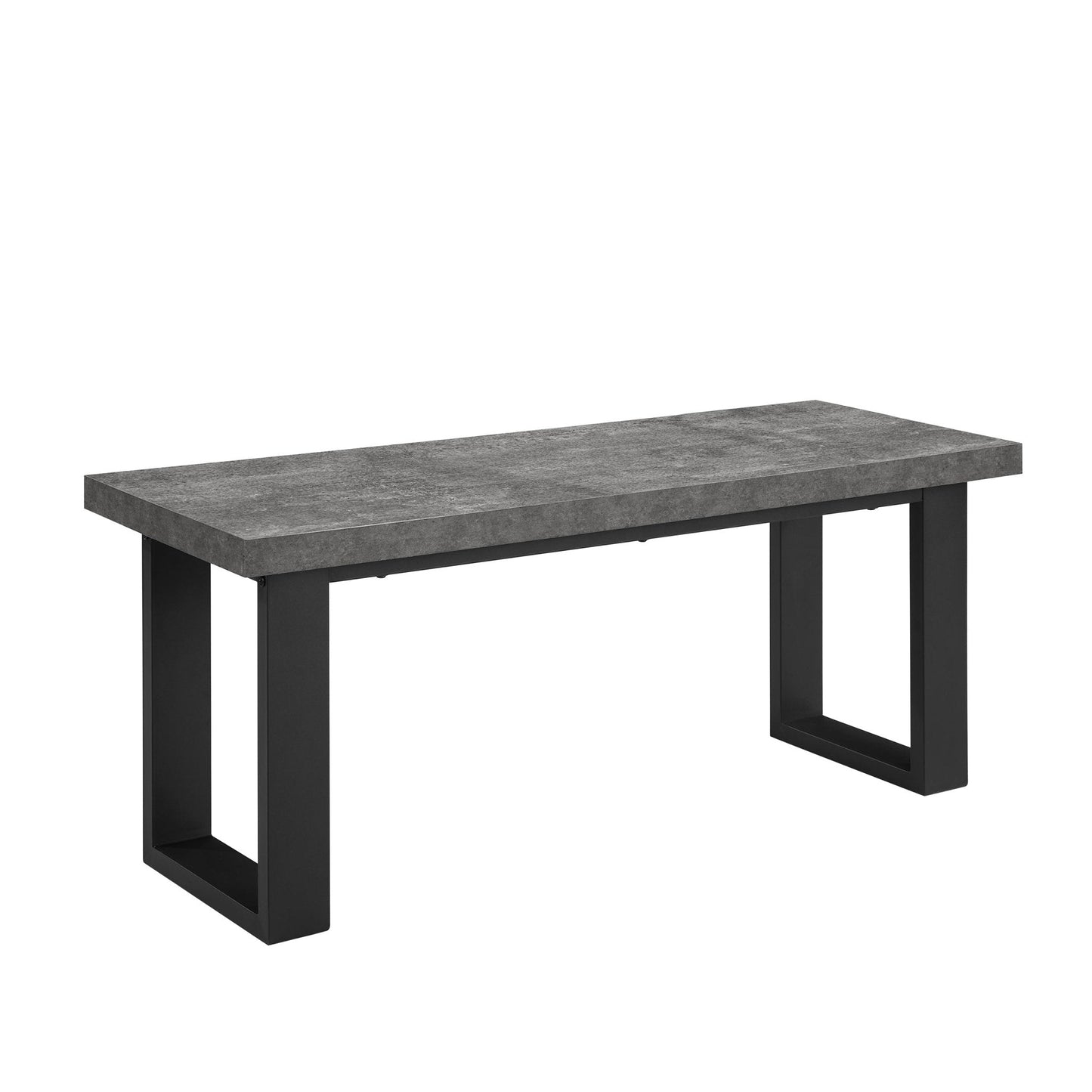 DUS-GOL-00932 Grade-B Dusk Harper Dining Bench - Stone/Black RRP £99