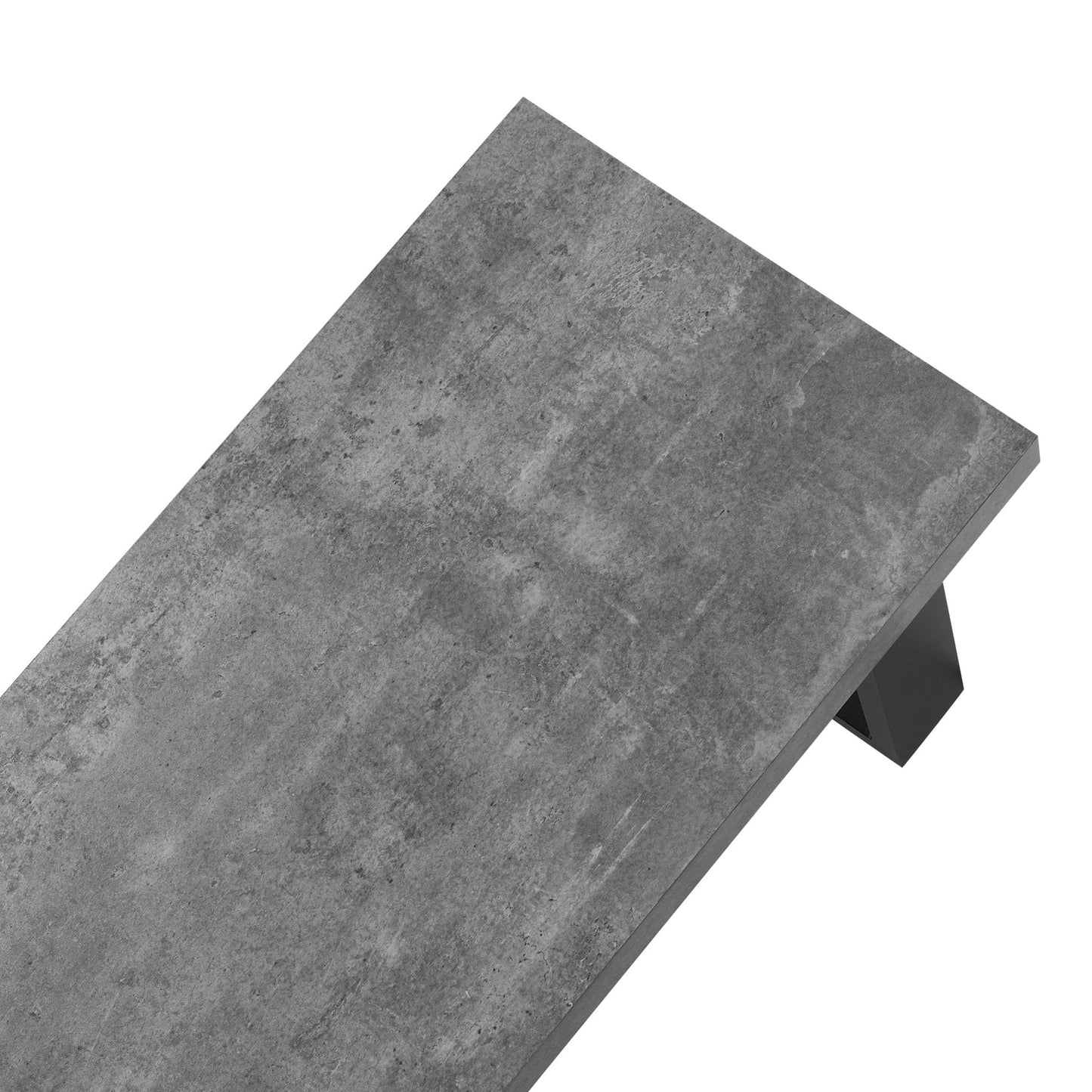 DUS-CC2-02308 Grade-B Dusk Harper Dining Bench - Stone/Black RRP £99.00