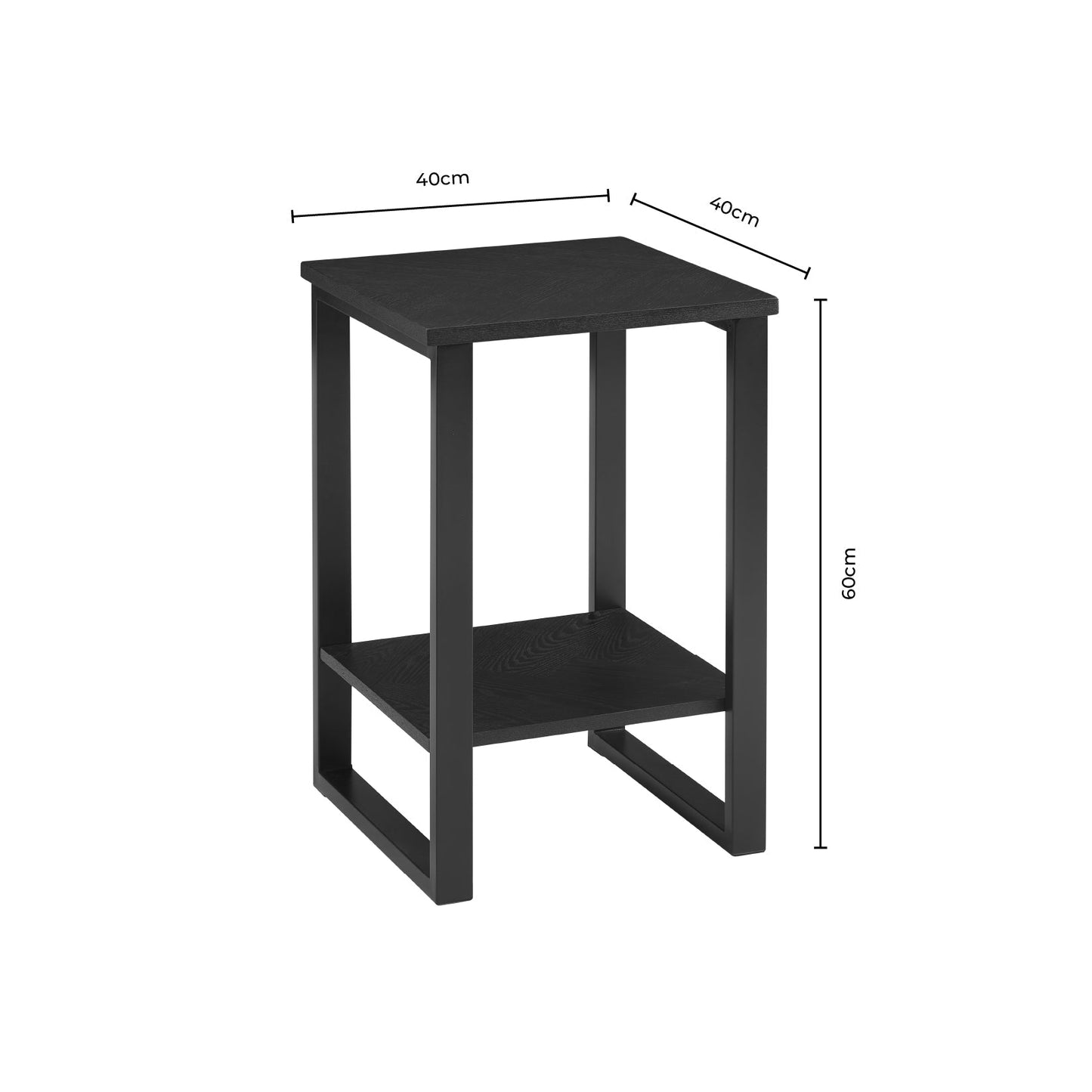 DUS-GOL-03400 Grade-B Dusk Harper Side Table - Natural/Black RRP £71