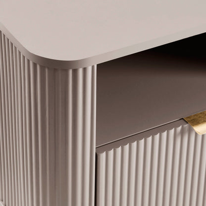 DUS-CC2-05120 Grade-BER Dusk Hattie 1 Drawer Nightstand - Taupe RRP £89.00