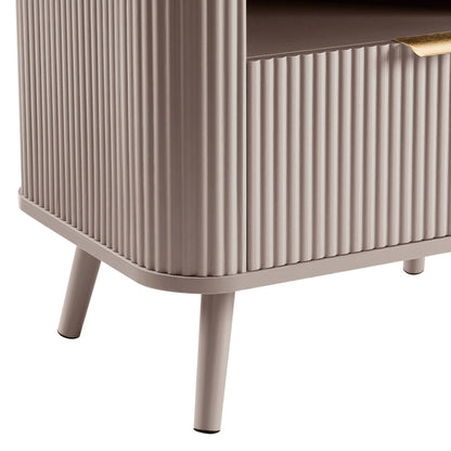 DUS-CC2-05120 Grade-BER Dusk Hattie 1 Drawer Nightstand - Taupe RRP £89.00