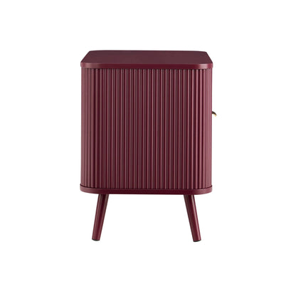 DUS-GOL-06187 Grade-B Dusk Hattie 1 Drawer Nightstand - Tawny Port RRP £119