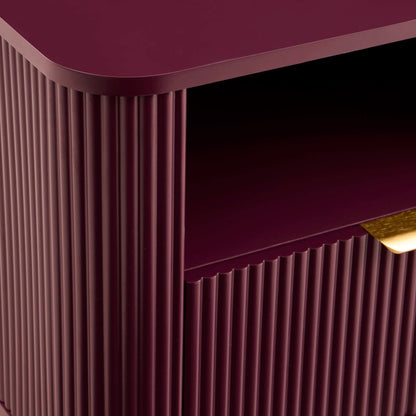 DUS-GOL-06187 Grade-B Dusk Hattie 1 Drawer Nightstand - Tawny Port RRP £119