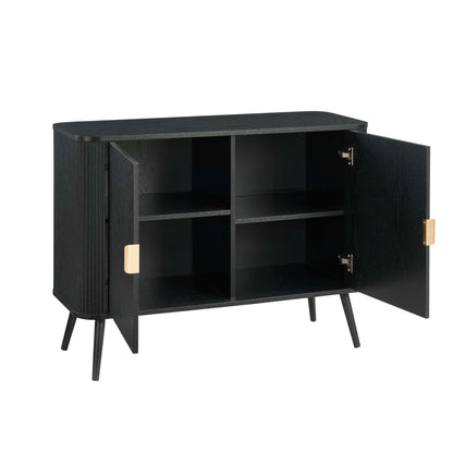 DUS-CC2-04771 Grade-B Dusk Hattie 2 Door Sideboard - Black RRP £229.00
