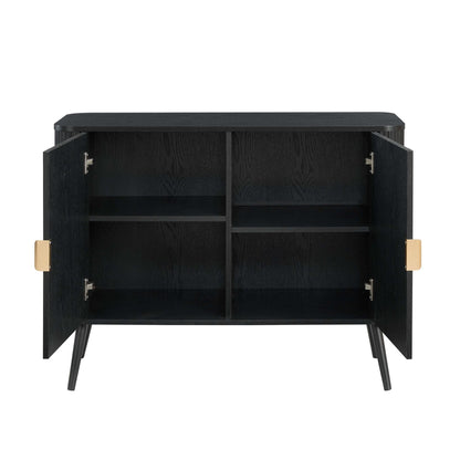 DUS-CC2-04771 Grade-B Dusk Hattie 2 Door Sideboard - Black RRP £229.00