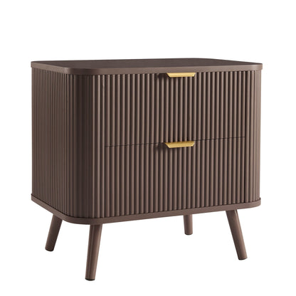 DUS-CC2-04273 Grade-B Dusk Hattie 2 Drawer Bedside Table - Mocha RRP £139.00