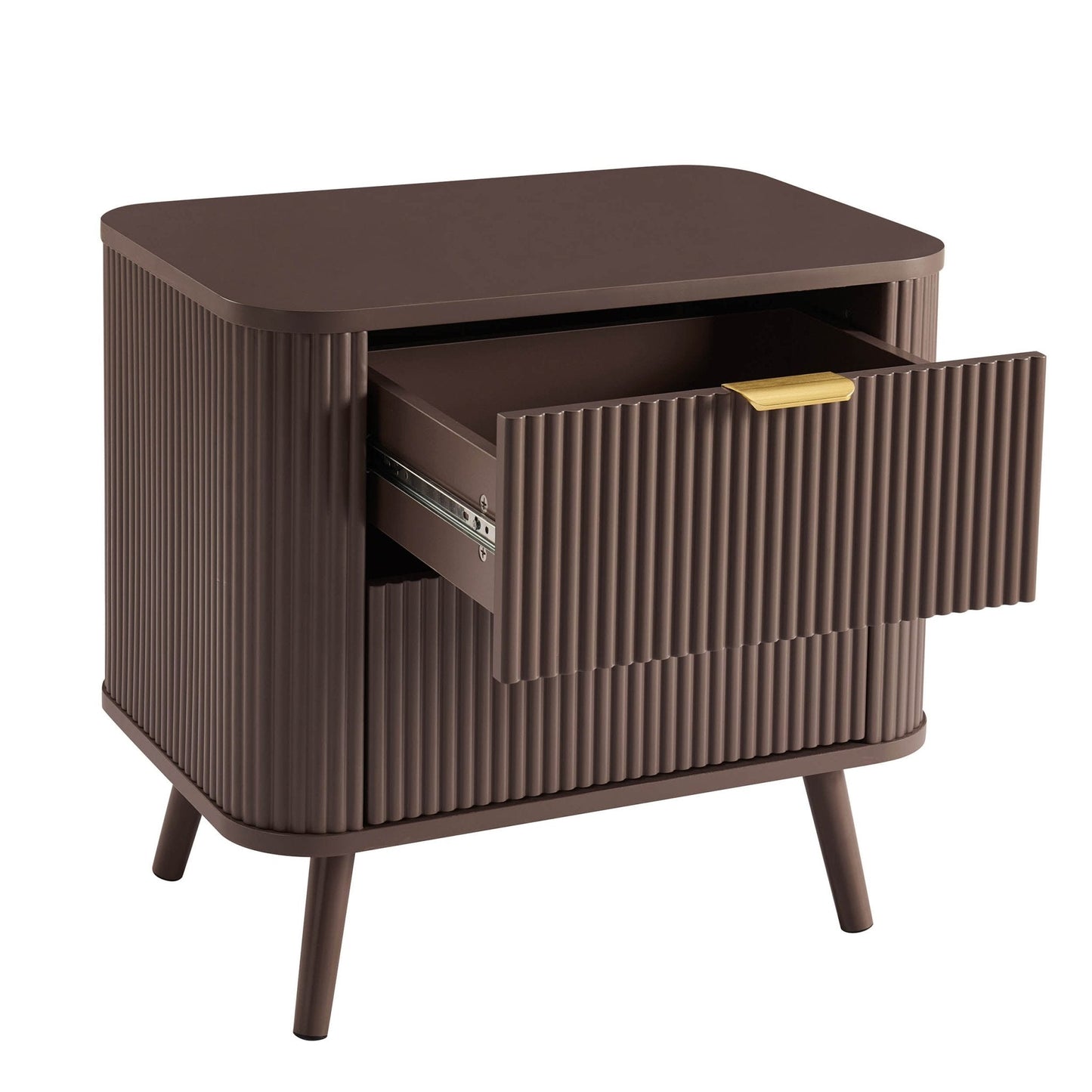 DUS-CC2-04273 Grade-B Dusk Hattie 2 Drawer Bedside Table - Mocha RRP £139.00
