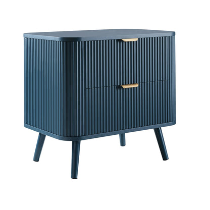 DUS-CC2-04068 Grade-B Dusk Hattie 2 Drawer Bedside Table - Teal RRP £139.00