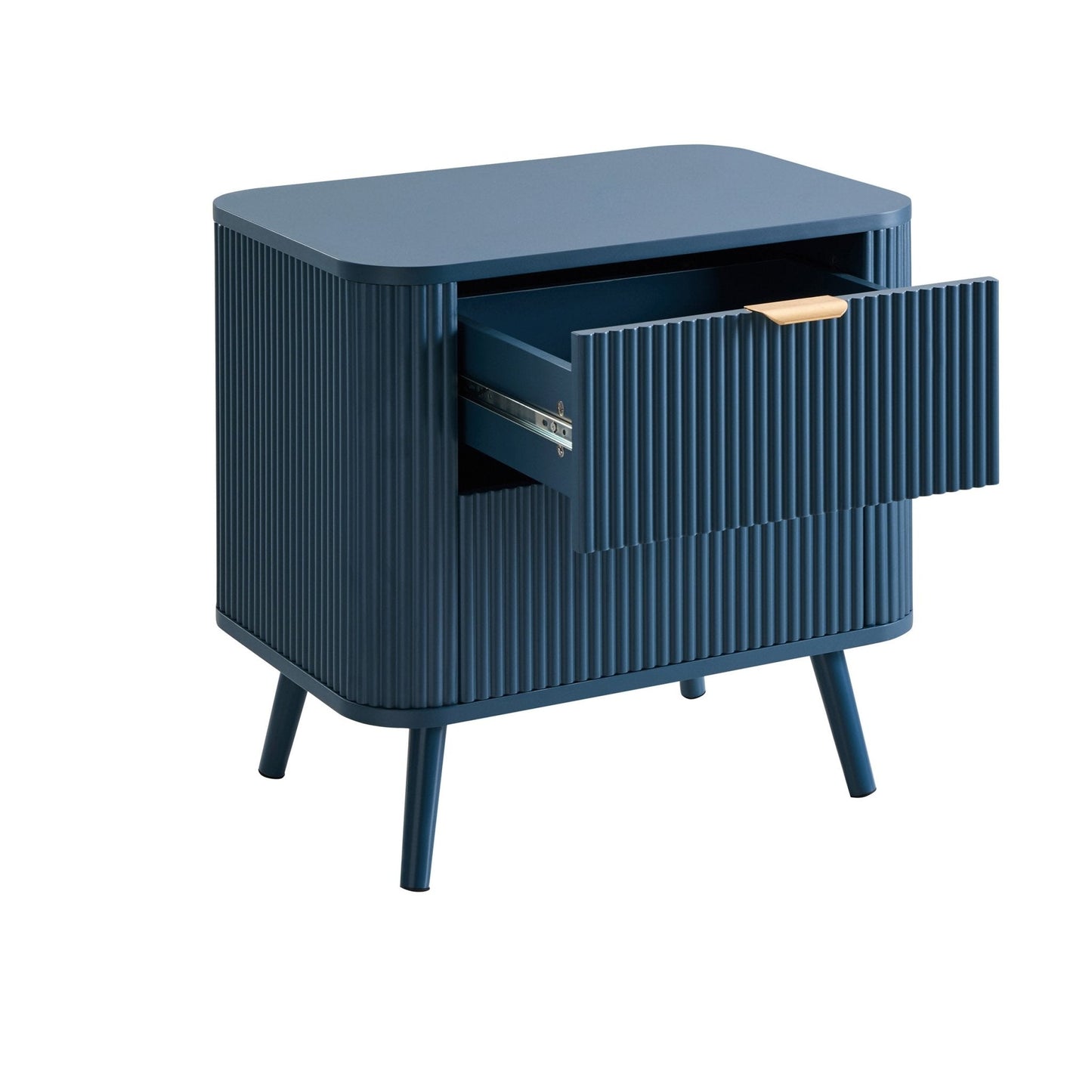 DUS-CC2-04068 Grade-B Dusk Hattie 2 Drawer Bedside Table - Teal RRP £139.00