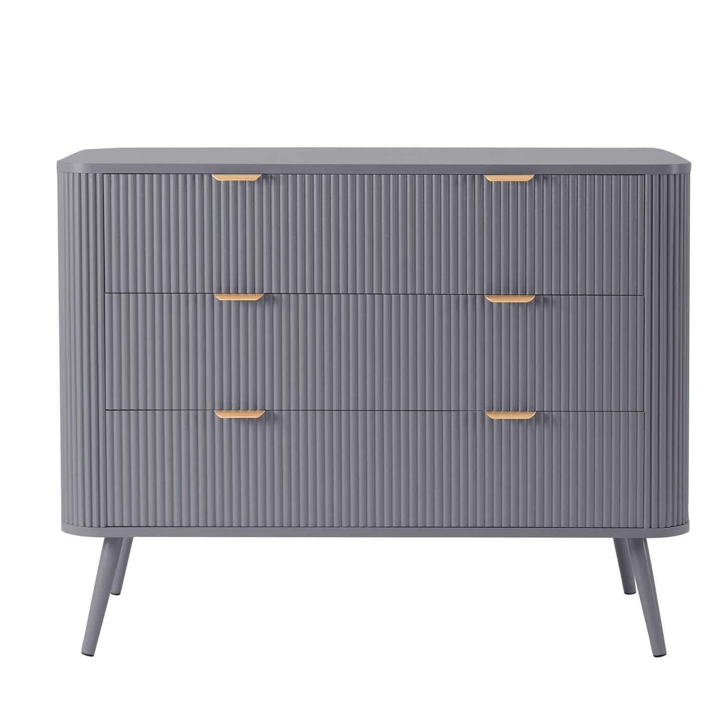 DUS-GOL-06987 Grade-B Dusk Hattie 3 Drawer Large Chest - Light Grey RRP £167