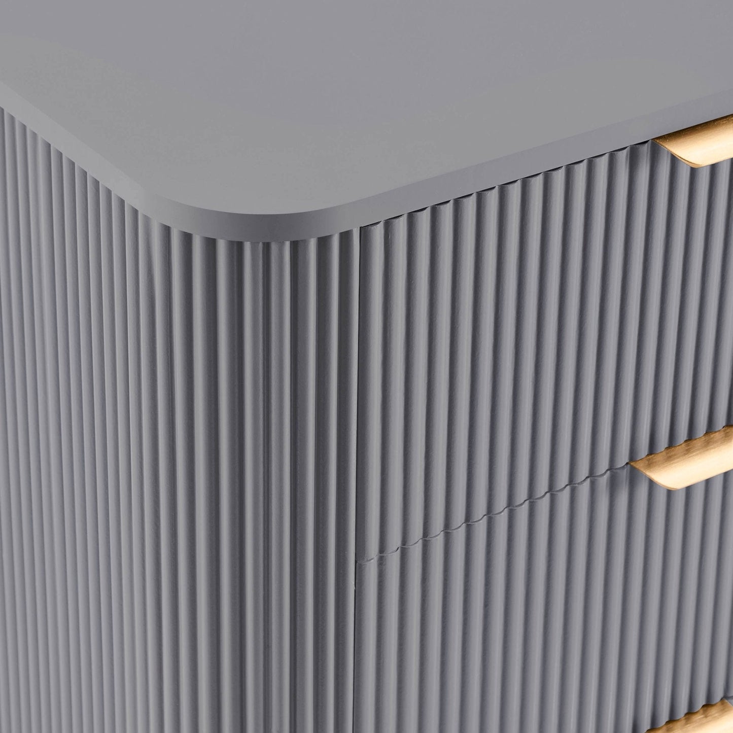 DUS-GOL-00674 Grade-B Dusk Hattie 3 Drawer Large Chest - Light Grey RRP £167