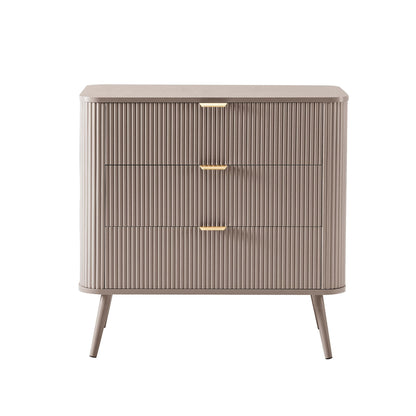 DUS-CC2-04274 Grade-B Dusk Hattie 3 Drawer Small Chest - Taupe RRP £189.00