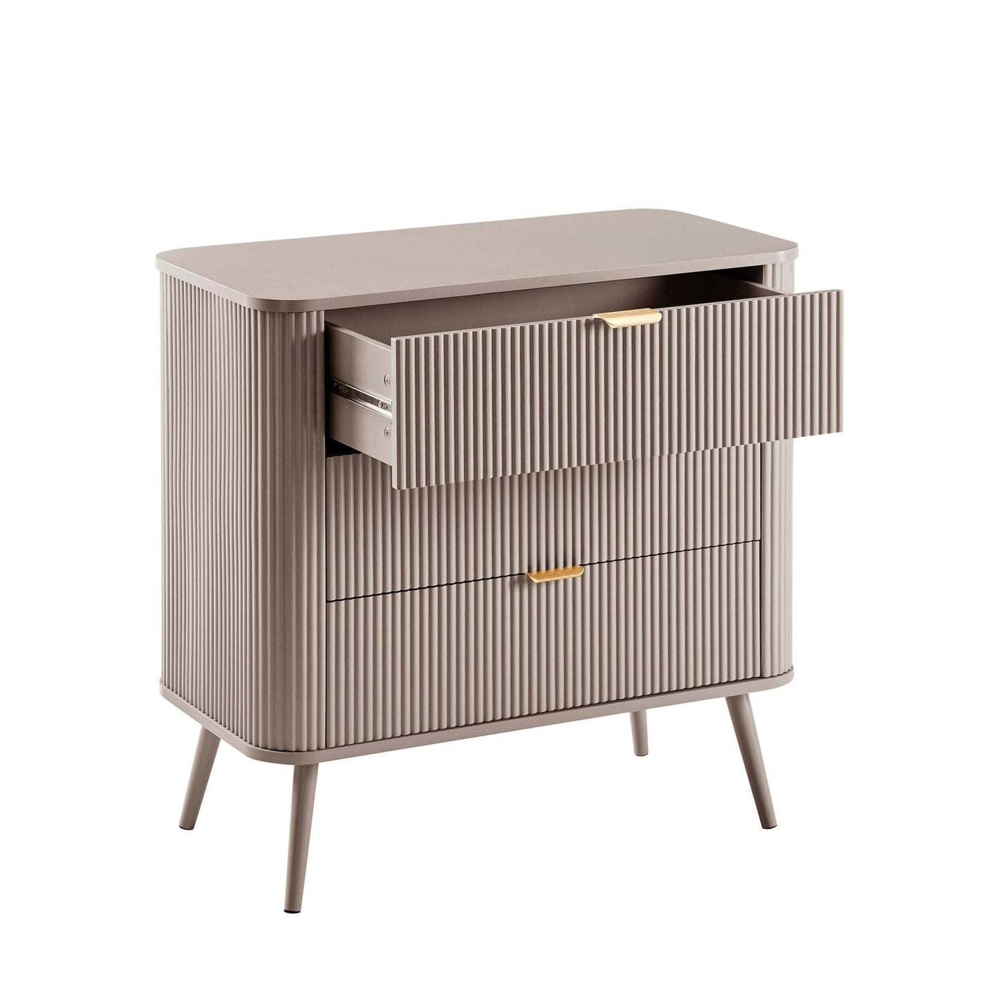 DUS-CC2-04274 Grade-B Dusk Hattie 3 Drawer Small Chest - Taupe RRP £189.00
