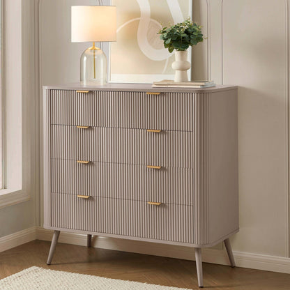 DUS-CC2-03370 Grade-B Dusk Hattie 5 Drawer Chest - Taupe RRP £249.00