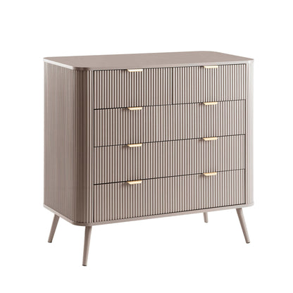 DUS-CC2-03371 Grade-B Dusk Hattie 5 Drawer Chest - Taupe RRP £249.00