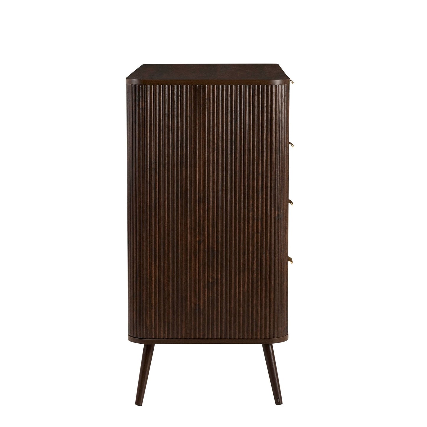 DUS-GOL-00776 Grade-B Dusk Hattie 5 Drawer Chest - Walnut RRP £249