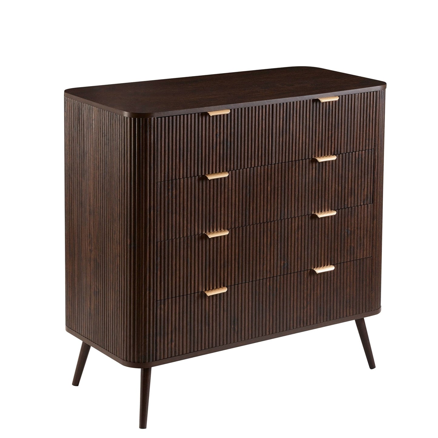 DUS-GOL-05851 Grade-B Dusk Hattie 5 Drawer Chest - Walnut RRP £249
