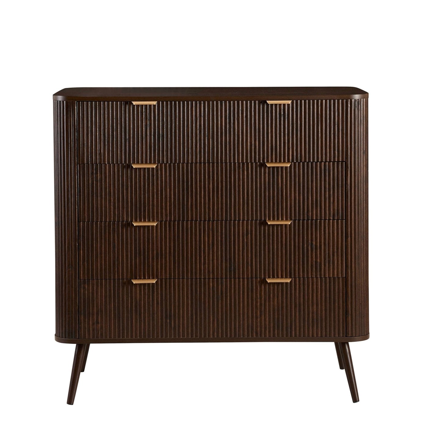 DUS-GOL-00776 Grade-B Dusk Hattie 5 Drawer Chest - Walnut RRP £249