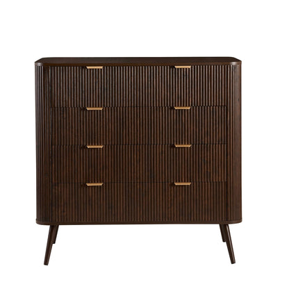 DUS-GOL-00776 Grade-B Dusk Hattie 5 Drawer Chest - Walnut RRP £249