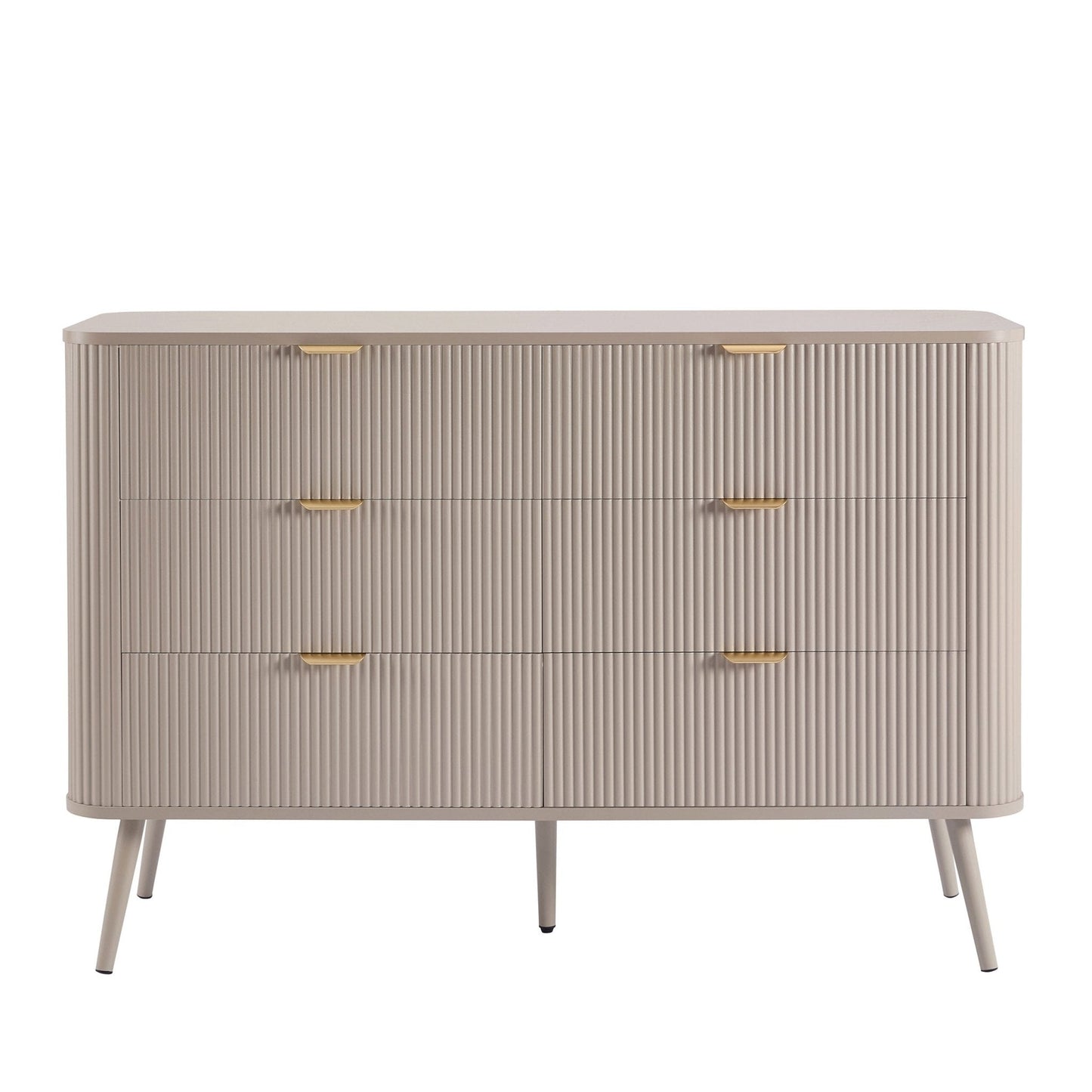 DUS-CC2-04066 Grade-B Dusk Hattie 6 Drawer Large Chest - Taupe RRP £279.00