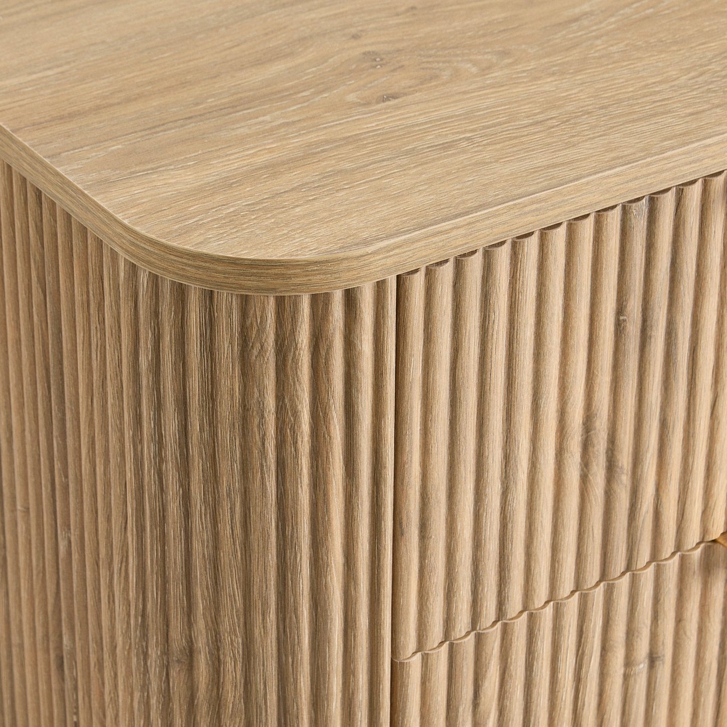 DUS-CC2-04271 Grade-B Dusk Pair of Hattie 2 Drawer Bedside Table - Light Wood
 (set of 2) RRP £258.00