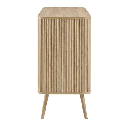 DUS-CC2-04361 Grade-B Dusk Hattie 2 Door Sideboard - Light Wood RRP £229.00