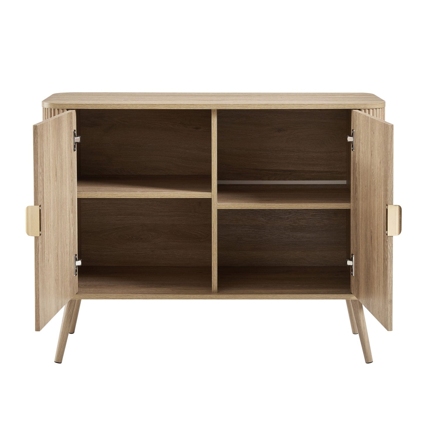 DUS-CC2-04361 Grade-B Dusk Hattie 2 Door Sideboard - Light Wood RRP £229.00