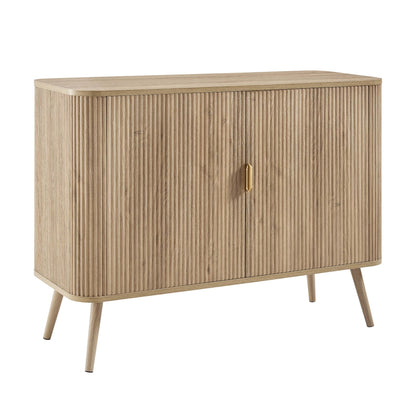 DUS-CC2-04361 Grade-B Dusk Hattie 2 Door Sideboard - Light Wood RRP £229.00