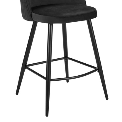 DUS-CC2-04356 Grade-B Dusk Hattie Set of 2 Barstools - Black RRP £159.00